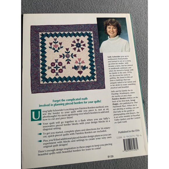 The Patchwork Book Painless Borders Quilt Book By Sally Schneider - Picture 3 of 3